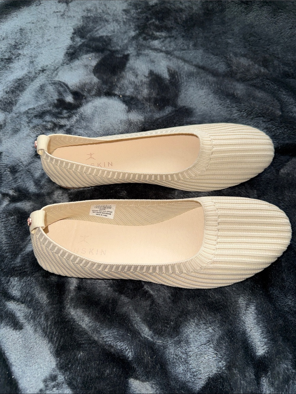 DANSKIN HOPE TAN Beige Knit Ballet Flats - Women’s SIZE 7 EUC